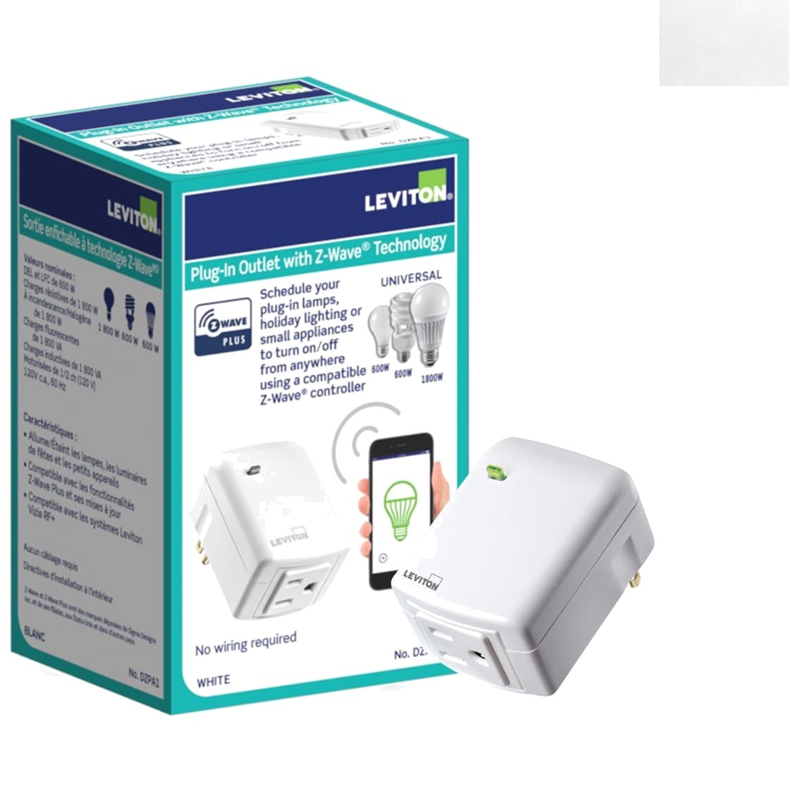 Smart Plug-in Outlet with Z-Wave Plus, Voice Controlled for Easy Home Management