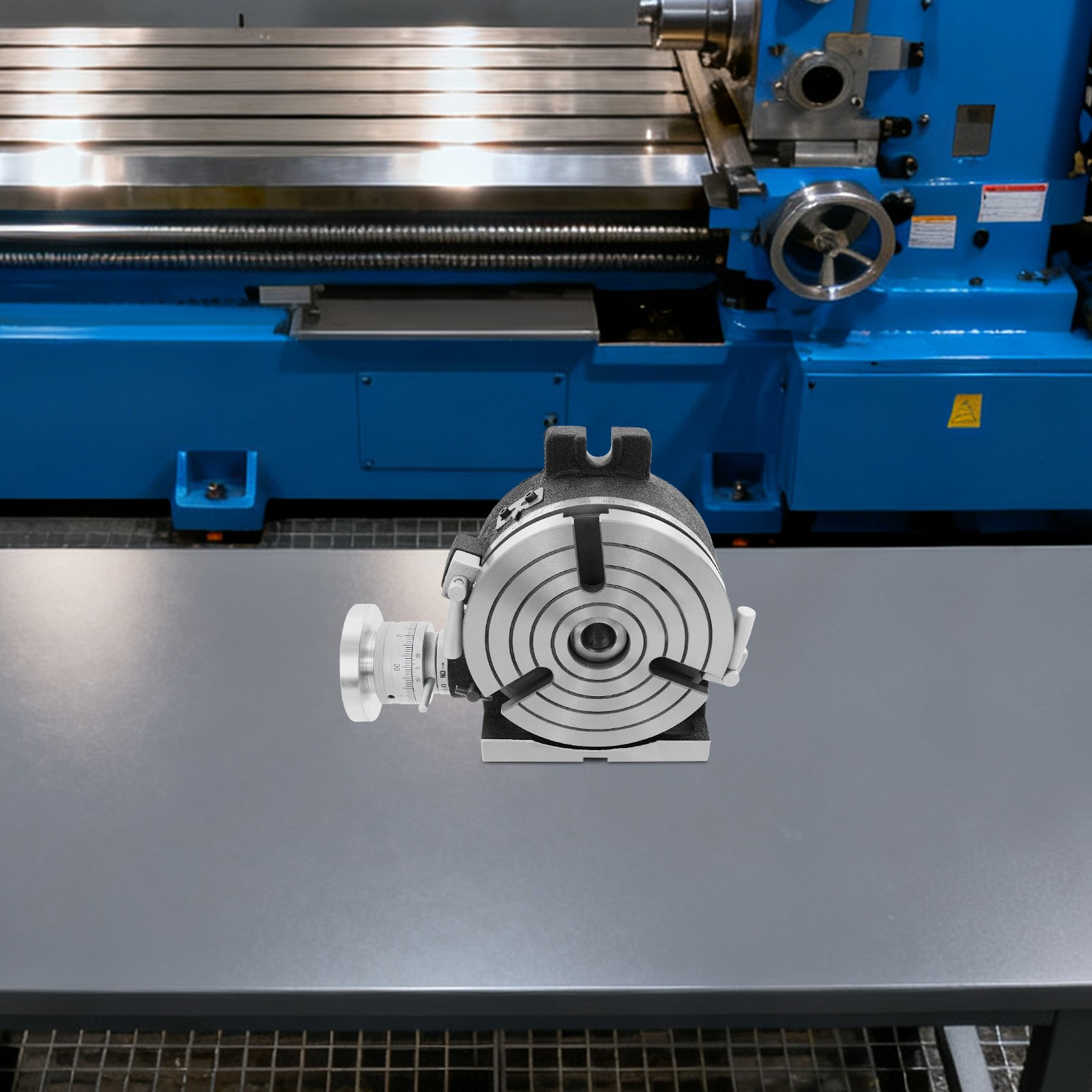 Precision-Adjustable Rotary Table, 3 T-Slots Rotary Table for Milling Machine