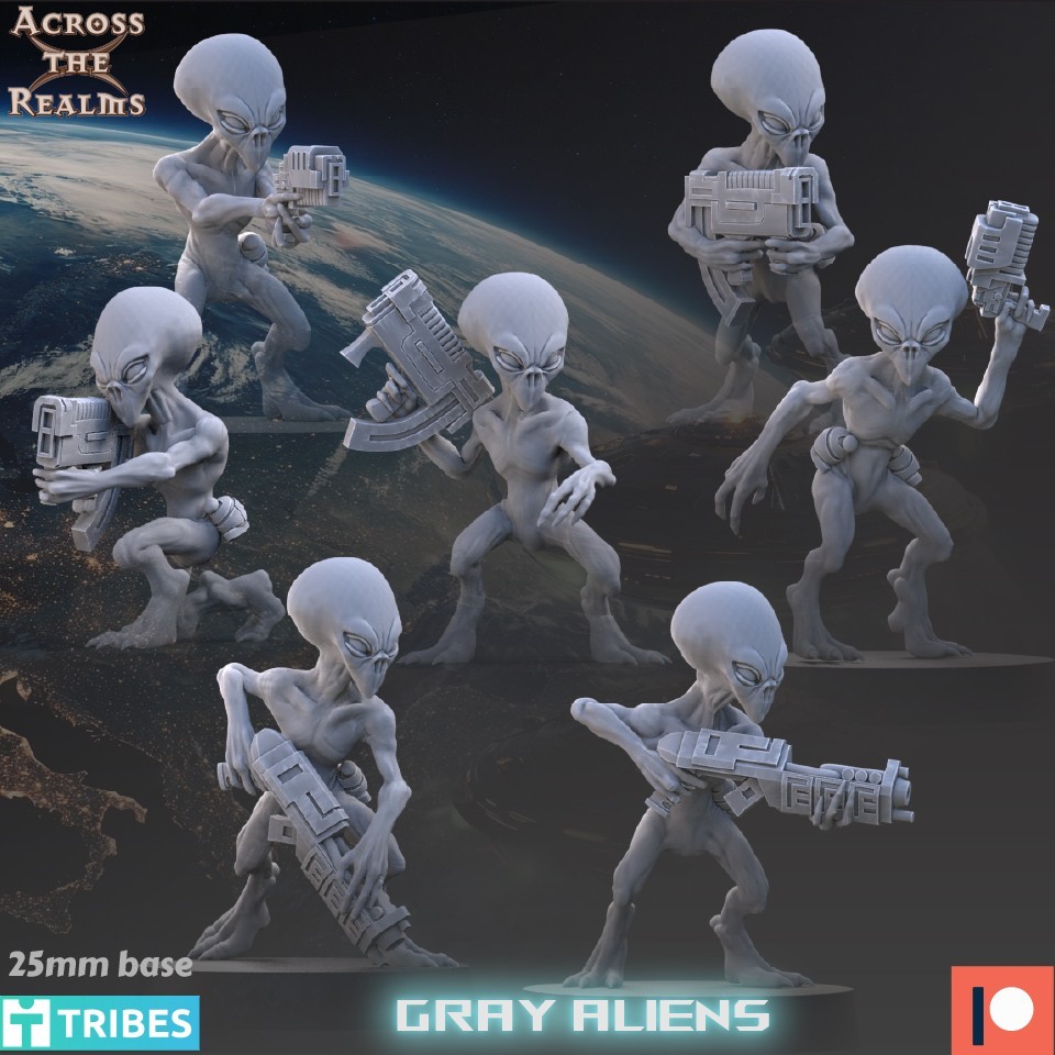 Across the Realms 28mm Gray Aliens