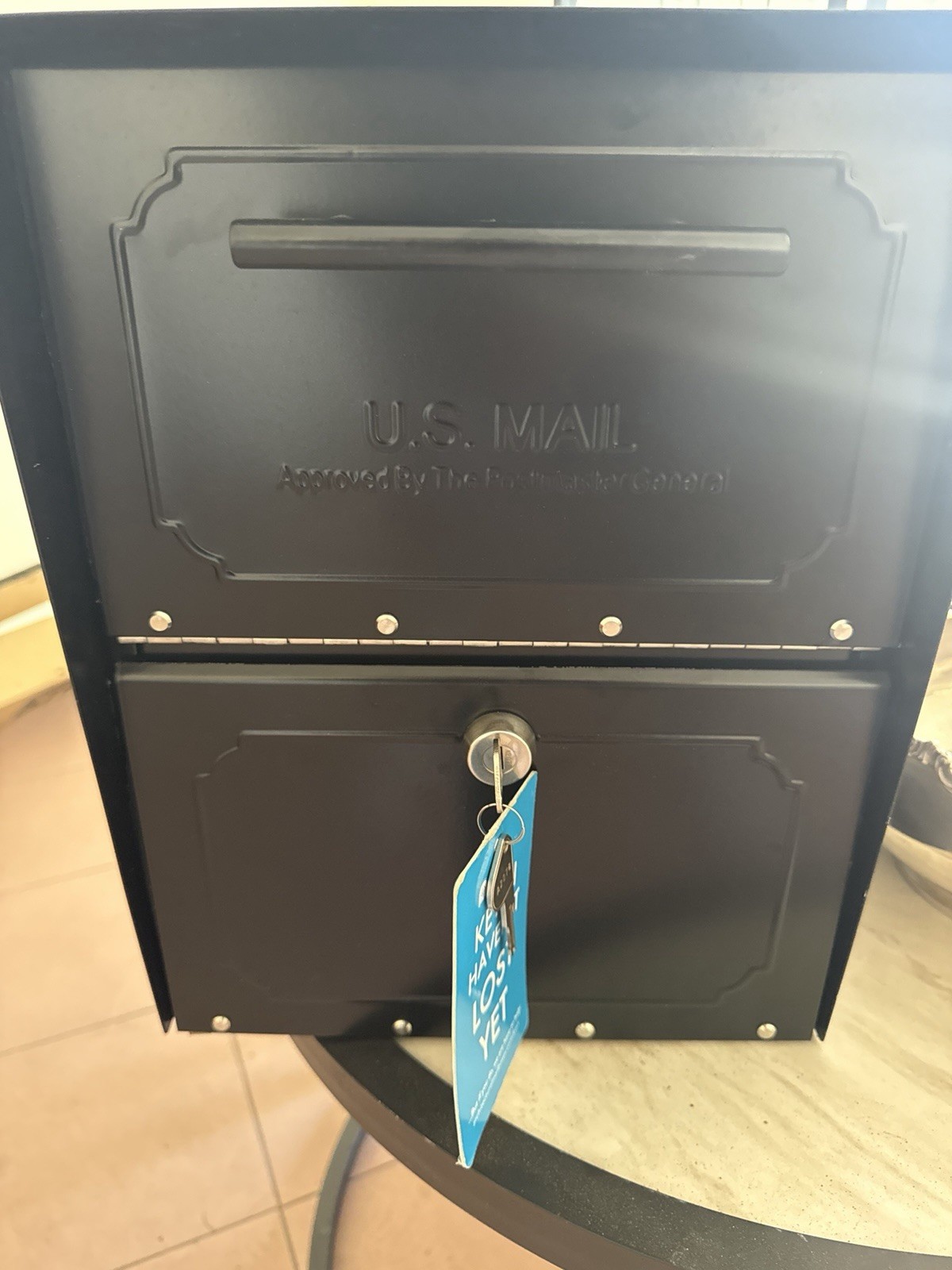 Architectural Mailboxes Oasis TriBolt Extra Large Black Steel Locking Mailbox R…
