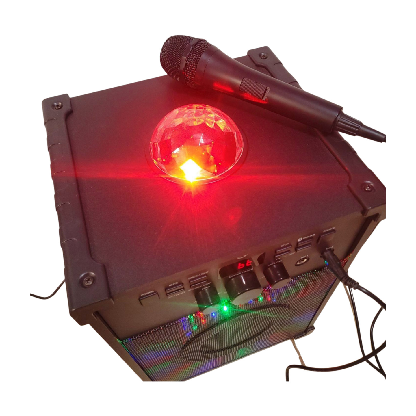 Portable GPX Karaoke Party Machine- JB179B, Bluetooth, Light Effects, Microphone