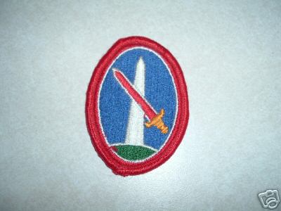 Military Patch MILITARY DISTRICT OF WASHINGTON SHOULDER COLORED SEW ON