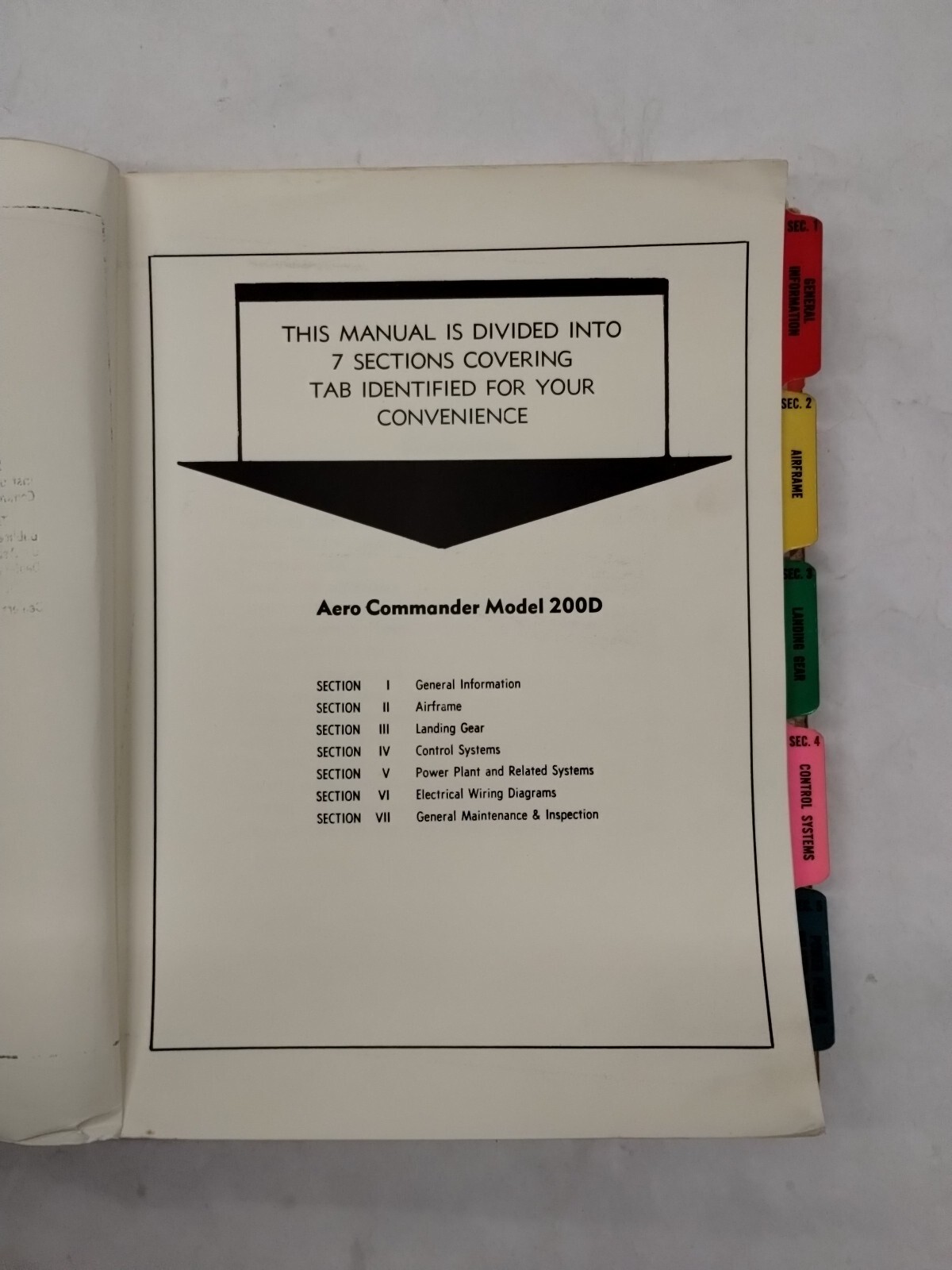 Aero Commander 1966 Model 200D Overhaul & Service Manual-Original