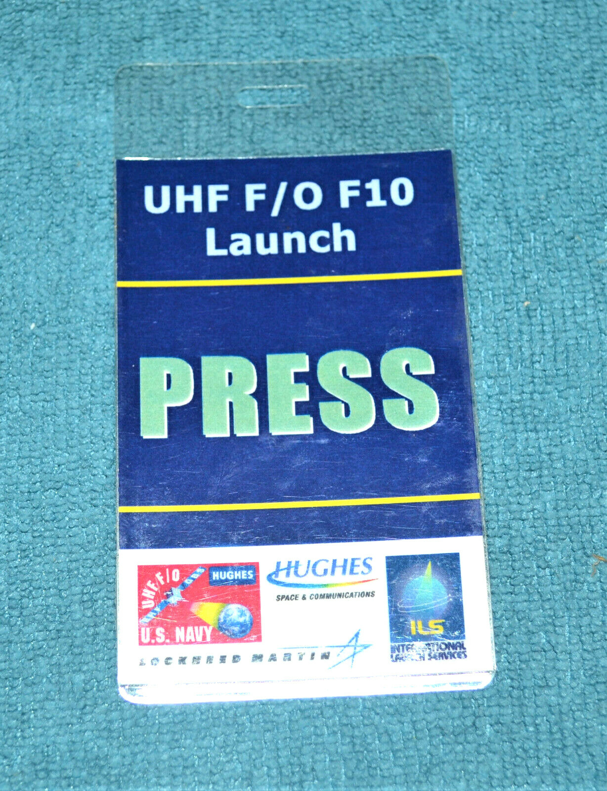 NASA Lockheed Martin Ultra High Frequency Follow-On F10 launch badge