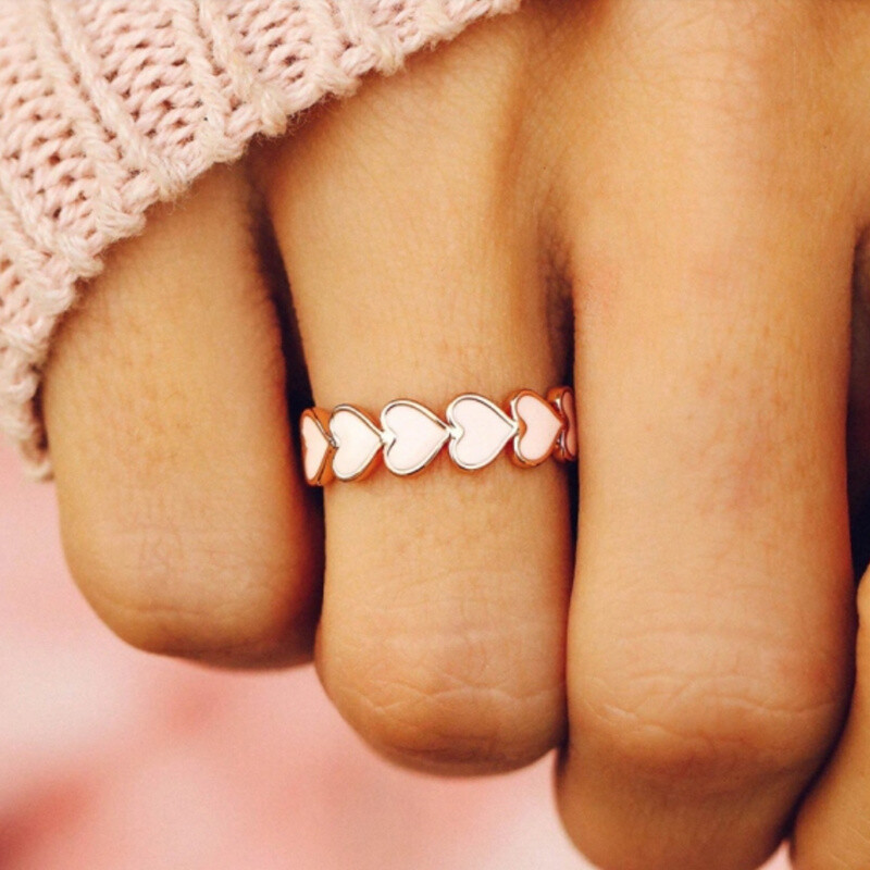 Gorgeous 14k Rose Gold Plated Rings Fashion Women Wedding Jewelry Gift Sz 6-10