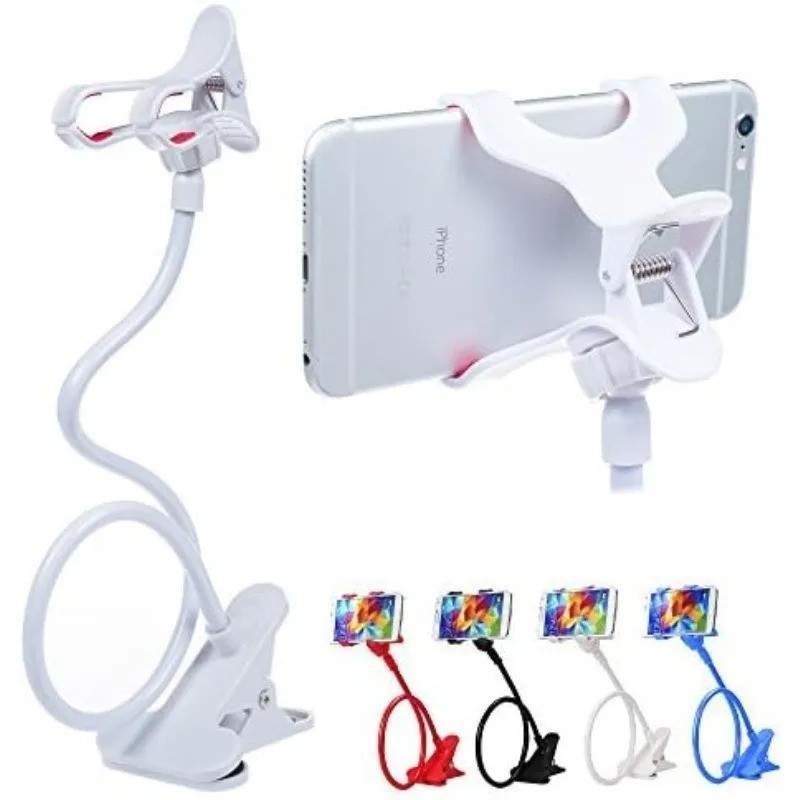 Flexible Gooseneck Phone Holder 360° Bed Desk Clamp Hands Free Mount Stand