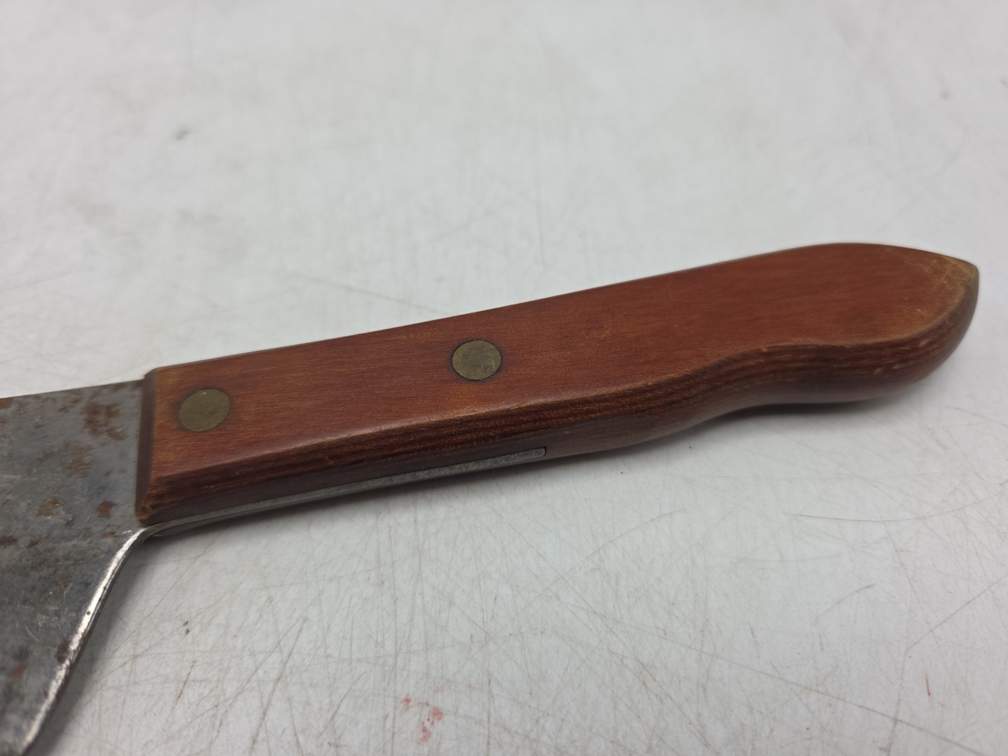 Vintage Utica Super Edge USA 6.25" Butcher Meat Cleaver Knife