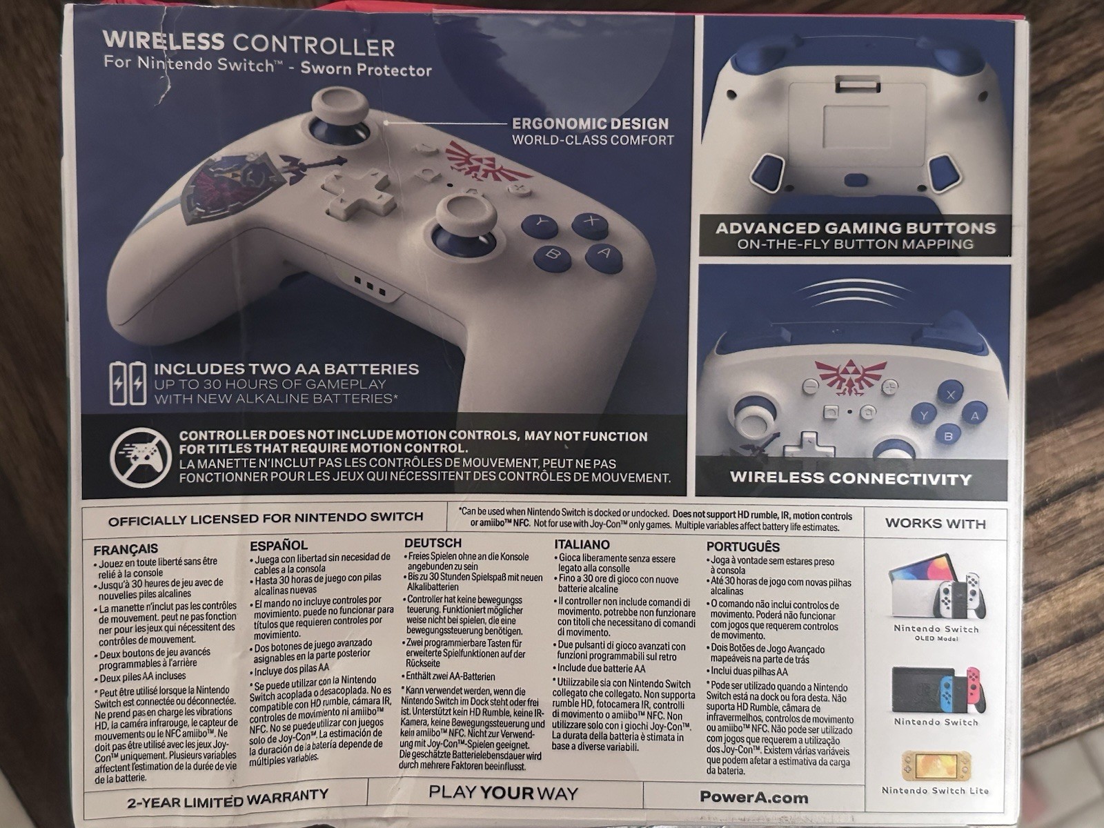 PowerA Zelda Sworn Protector Wireless Controller Nintendo Switch New