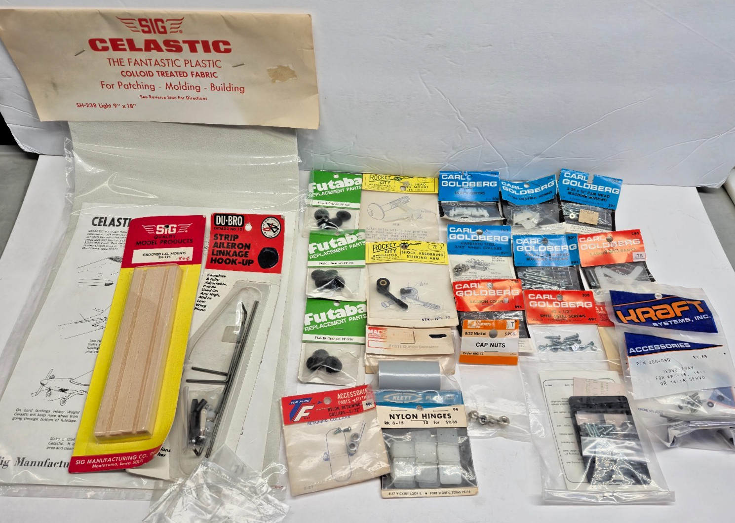 Vtg  Airplane R/C NOS Parts  25 Packages Variety of Companys All Sealed