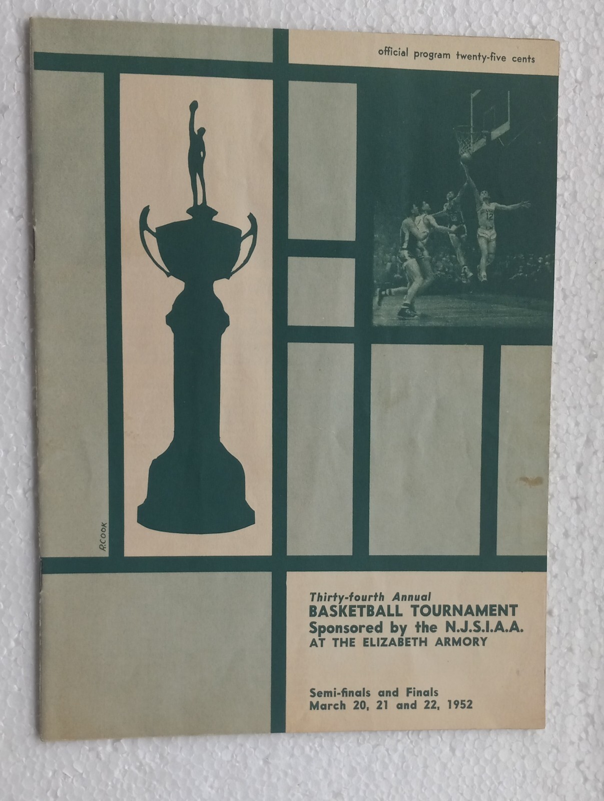 Vintage 1952 NJ 35th Annual Basketball Program NJSIAA New Jersey Interscholastic