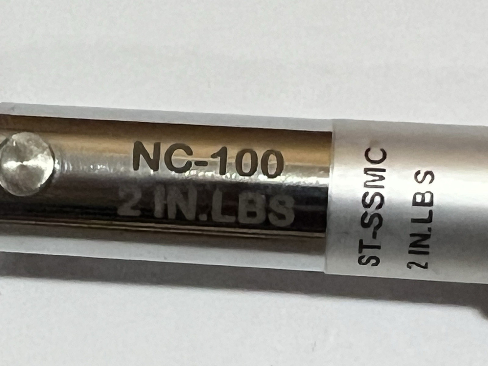 Fairview Seekonk Torque Wrench NC-100 Pre-Set 2 In/Lbs Click Type 5/32 Bit USA