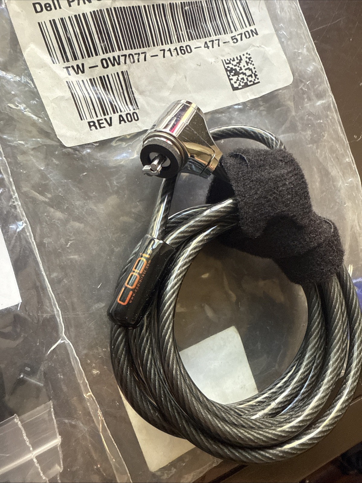 CODi Key Cable Lock kit, Dell-distributed, Part Number 0W7077