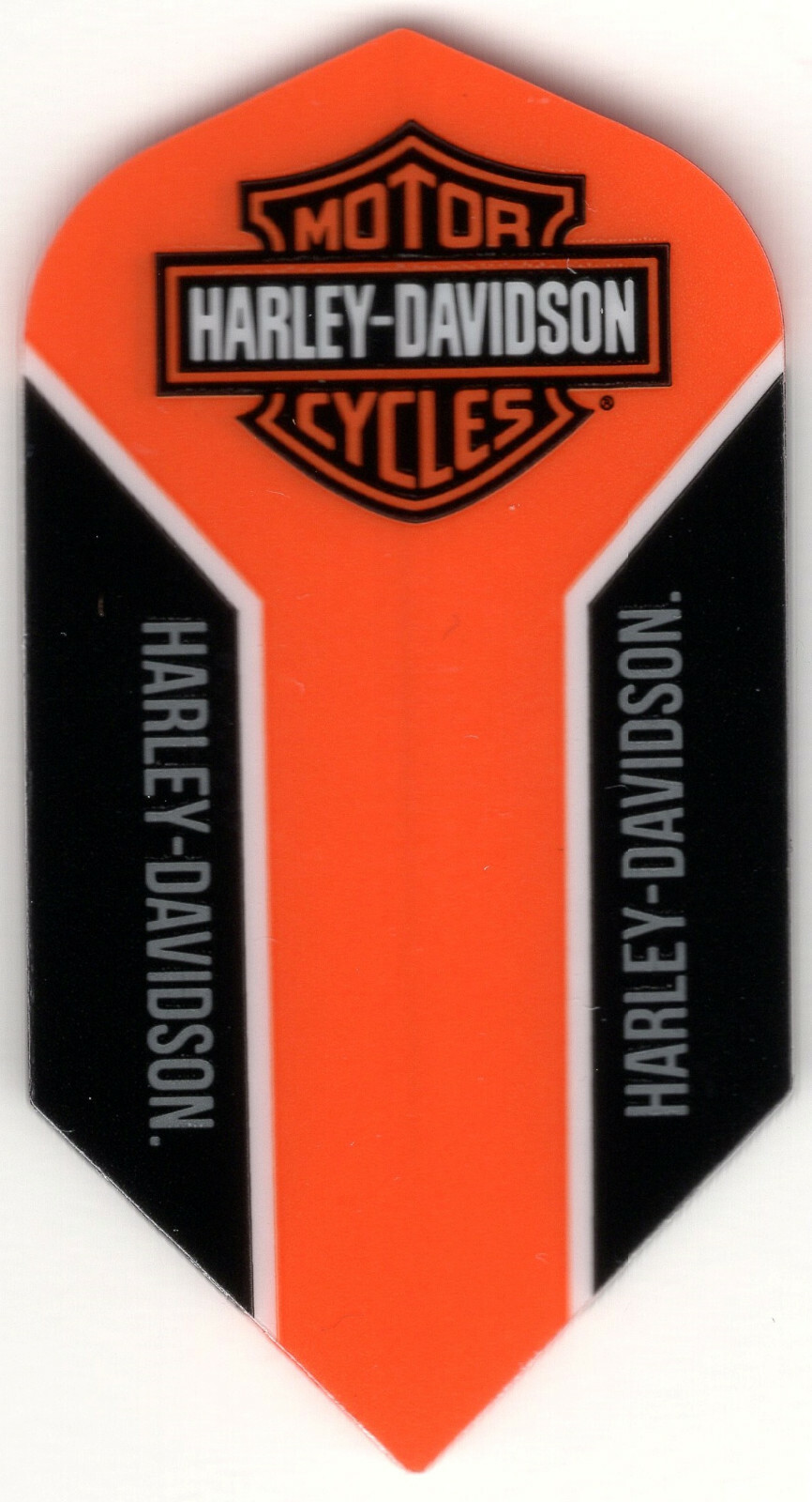 Black & Orange Harley Davidson Slim Dart Flights: 3 per set