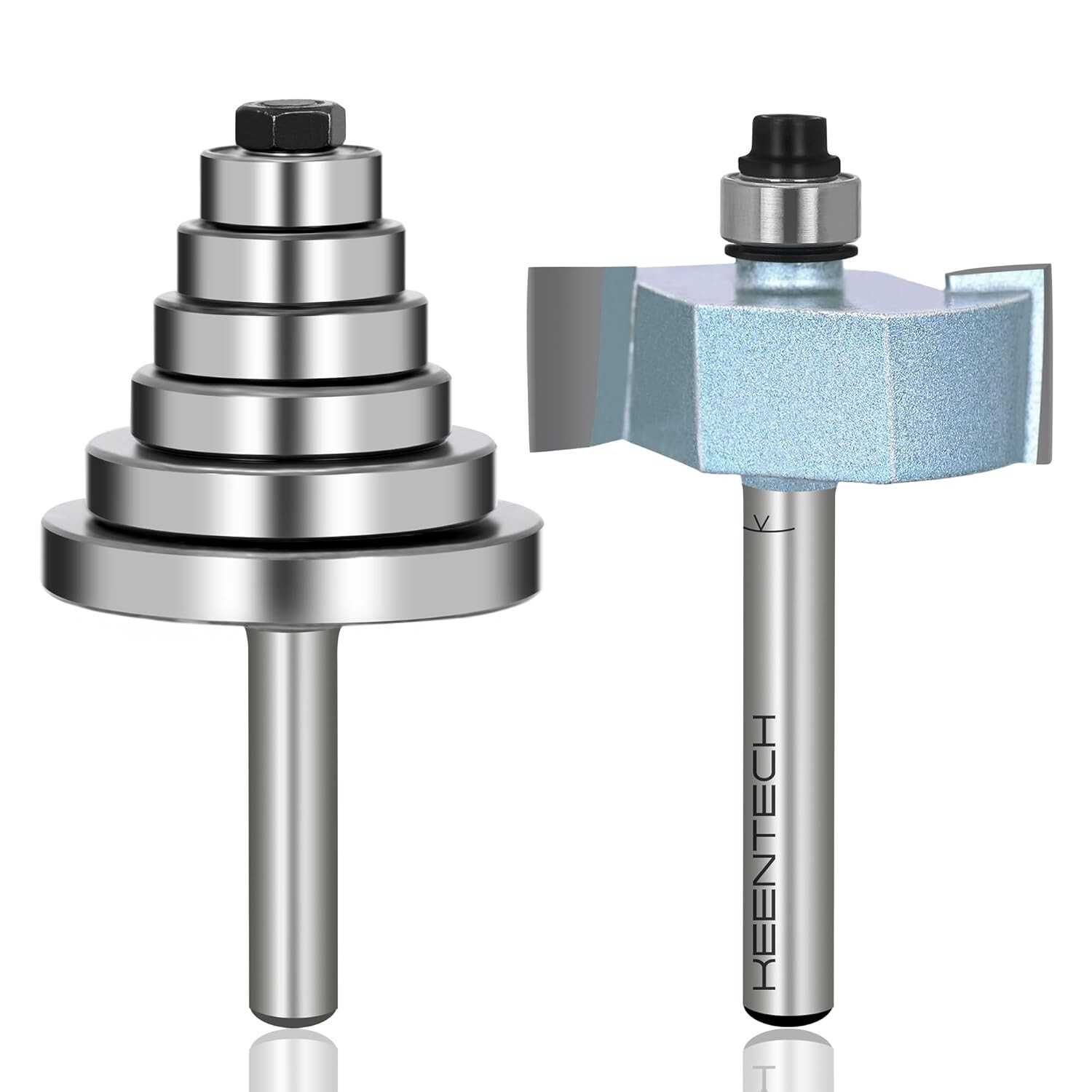 Keentech Multi Rabbet Router Bit Set with 7 Bearings Set NEW