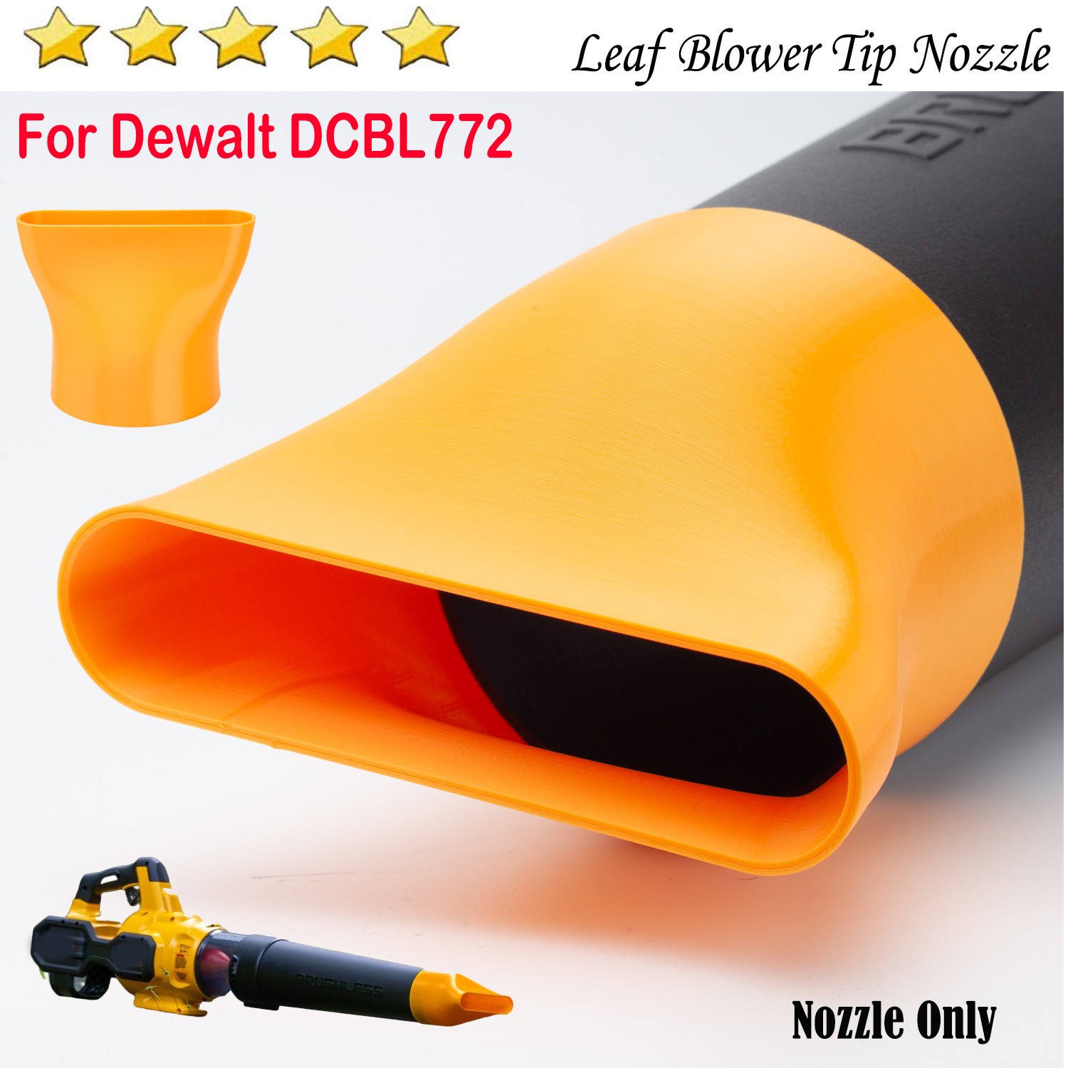 For Dewalt Blower Flat Nozzle for Dewalt 60V DCBL722 Flexvolt Leaf Blower