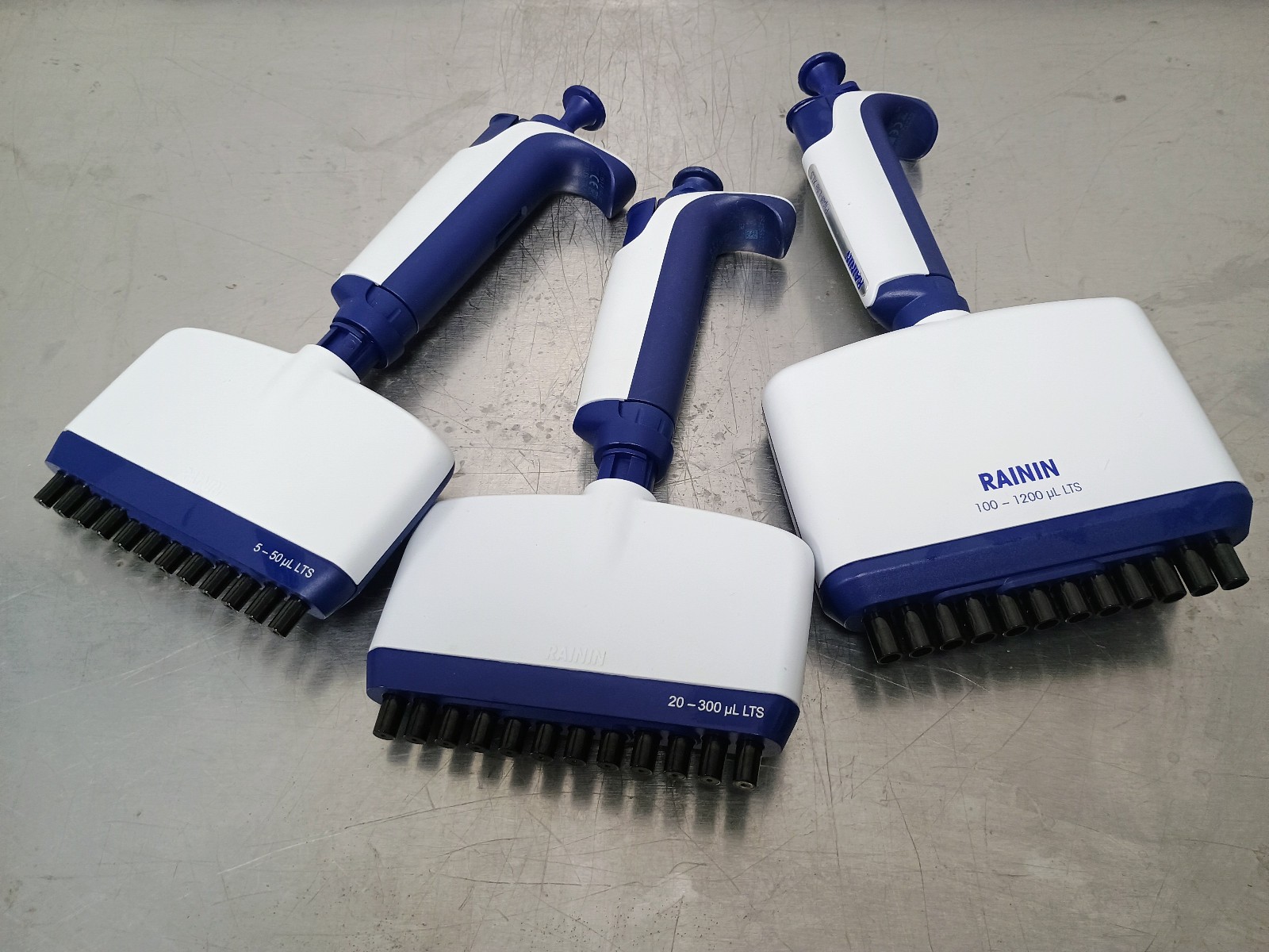 Rainin Pipette-Lite XLS Multichannel LTS Pipettes Set of 3 (L-50, L-300, L-1200)