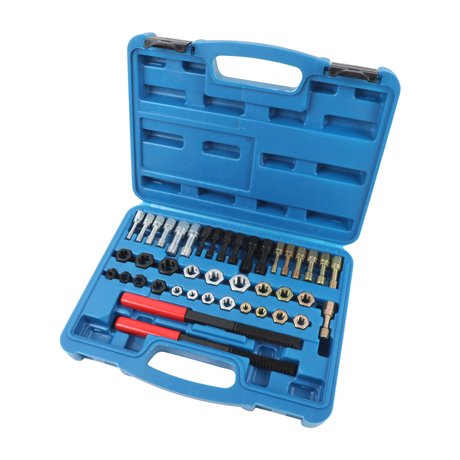 UNC/UNF/Metric Thread Repair Kit Thread Restorer Tool 42PCS Thread Chaser Set