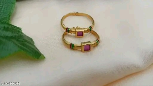 Antique Festive Kundan Work Beautiful Toe Ring Ethnic Women Wear Jewelry