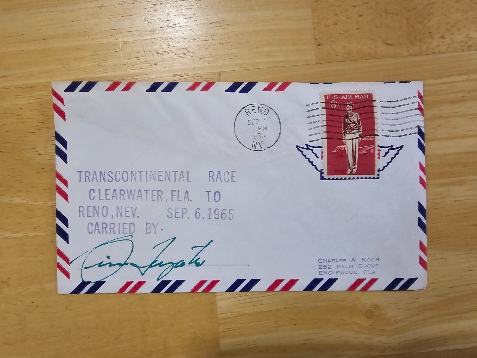 TRANSCONTINENTAL RACE CLEARWATER, FLA. TO RENO, NEV CARRIED BY Jim Fugate 1965