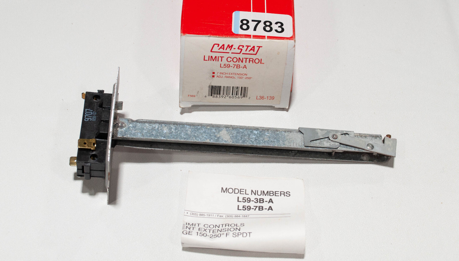 Cam-Stat L59-7B-A Limit Control 7" 150-250˚