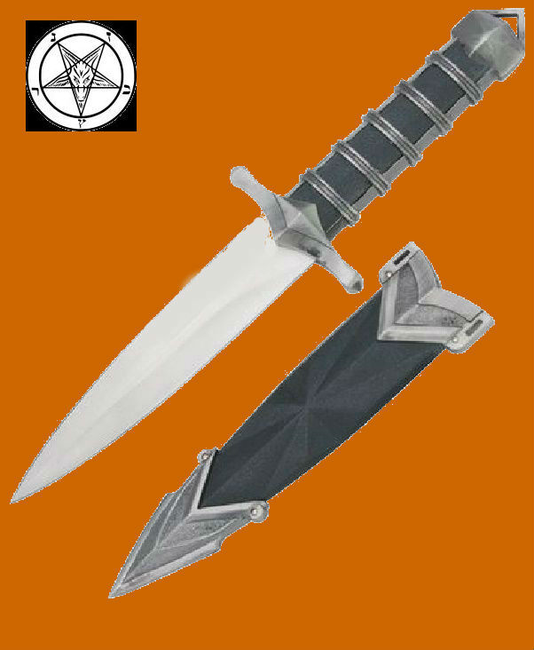 Occult Pagan Pentagram Athame Ritual Alter Dagger Medieval Dungeon Sigil 666 999