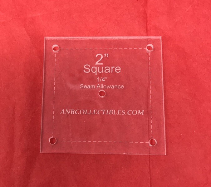 Acrylic Square Quilting Template (Choice of Sizes)