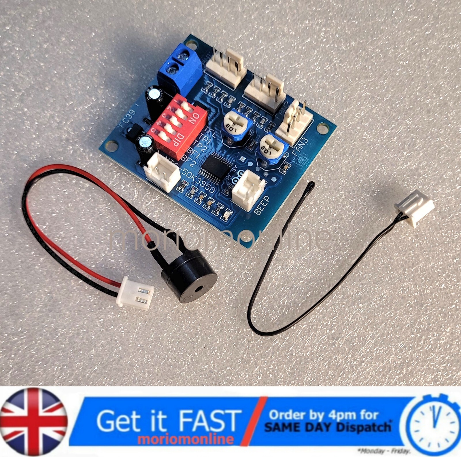 Automatic Temperature Control CPU Fan Speed DC Controller 12V PWM PC Board 🇬🇧