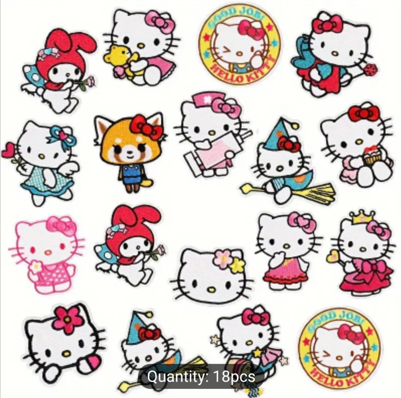 Assorted Sanrio Hello Kitty Mostly (Unofficial) Iron-On Embroidered Patches