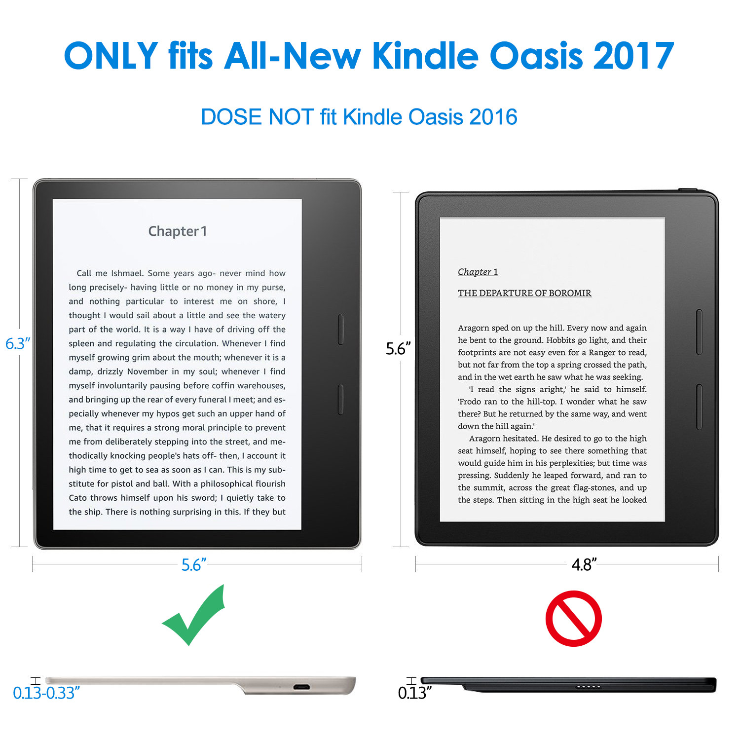 JETech Case for Amazon Kindle Oasis (2017 Release) Smart Cover Auto Sleep/Wake