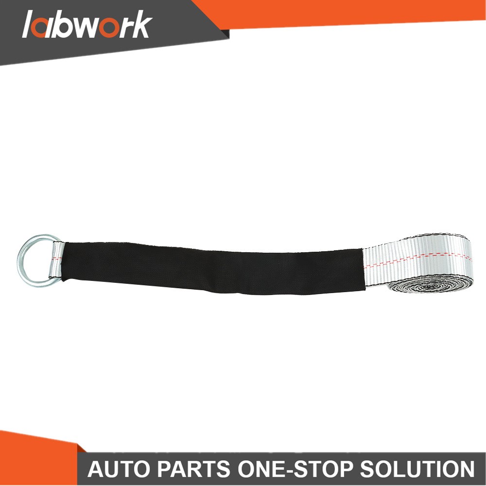 Labwork Car Tie Down with Chain Anchors 4 Pack 2 Inch x 96 Inch Silver