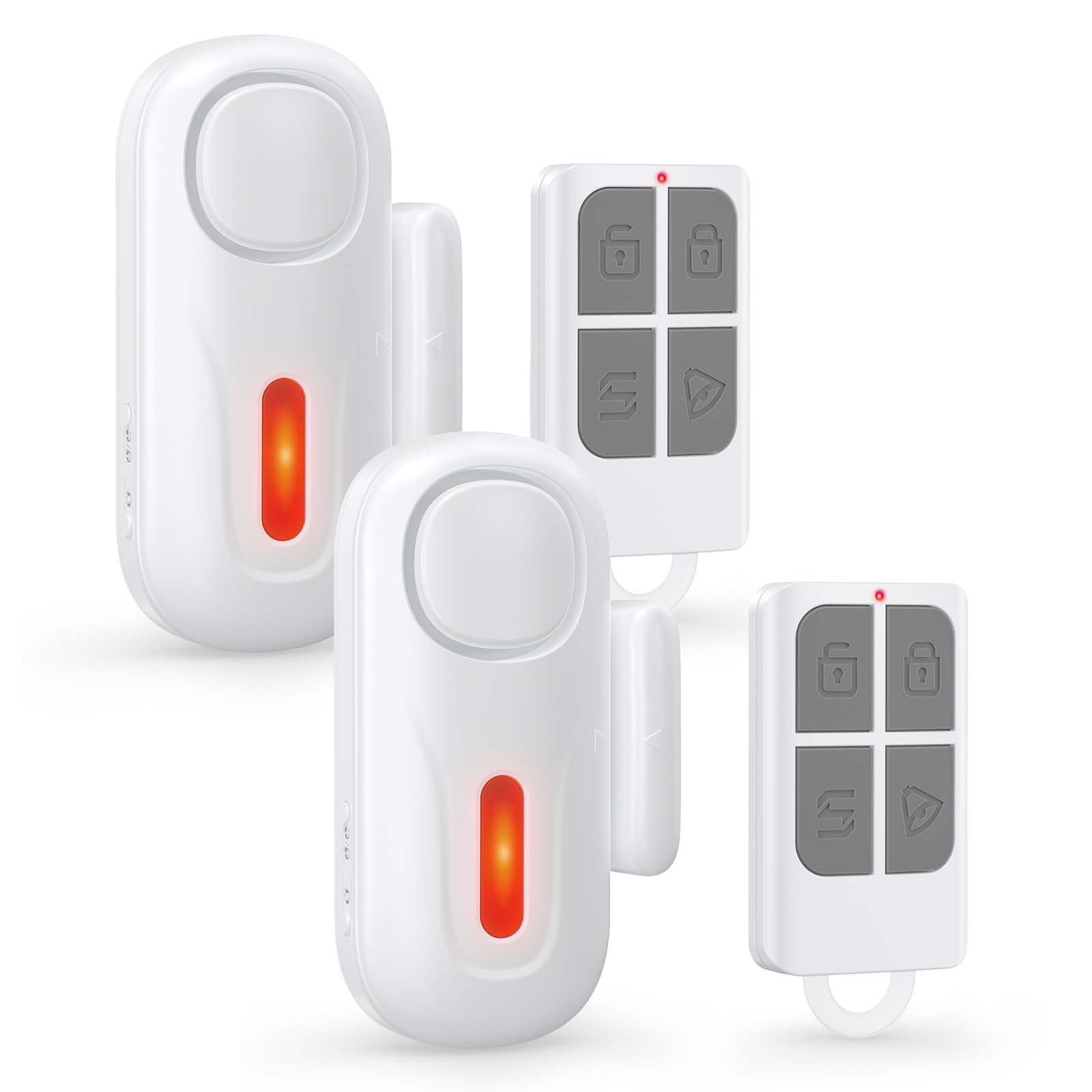 White Door Alarms for Kids Safety 120dB Wireless Window Sensor