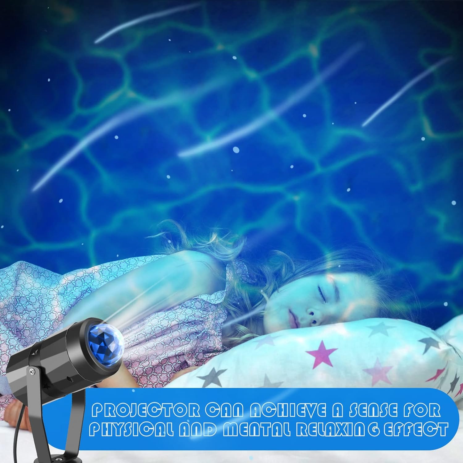 6 Pcs Water Effect Projector Light Winter LED Ocean Wave Projector Water Wave Ef