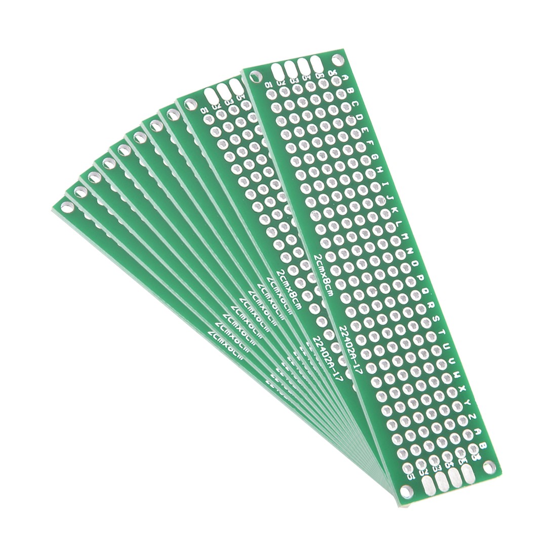 2x8cm Double Sided Universal Printed Circuit Board for DIY Soldering 10pcs