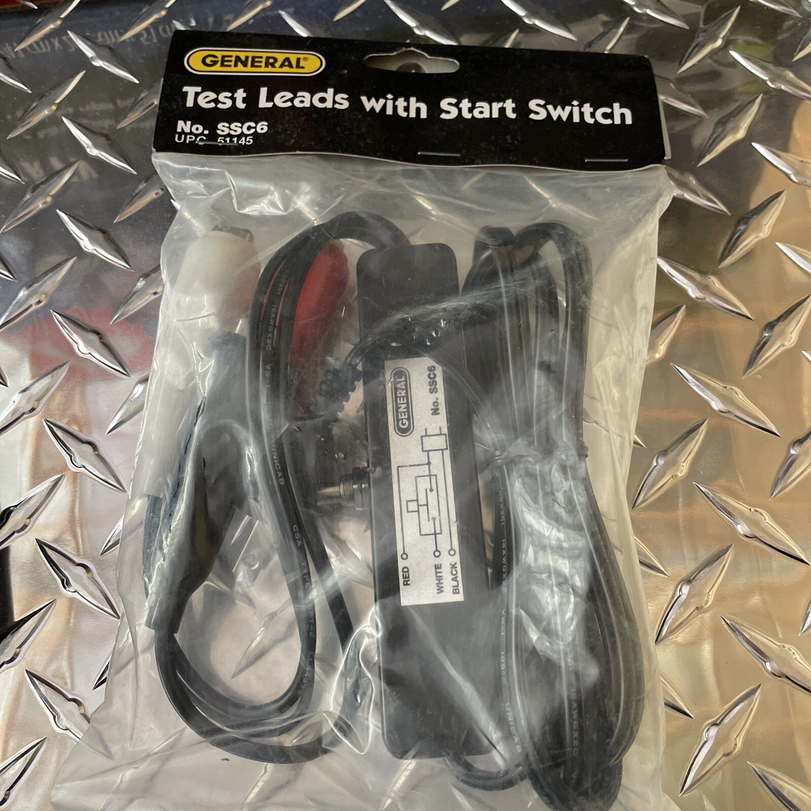 GENERAL TOOLS Model SSC6 Test Leads with Start Switch 16/2, 20 AMP Free Ship