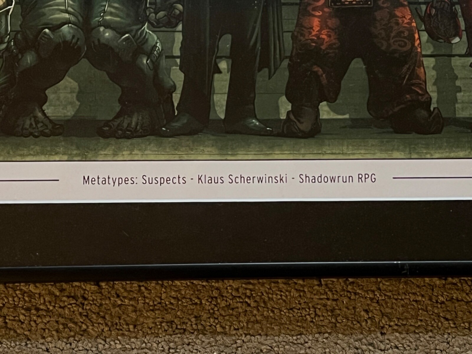 Shadowrun RPG Metatypes Suspects Framed Picture Signed By Klaus Scherwinski