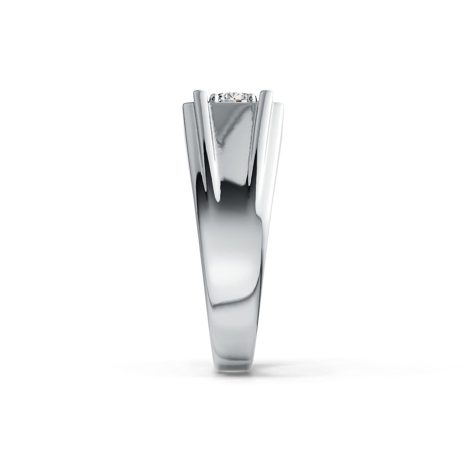 Sterling Silver Semi Mount Ring Setting Round RD 4x4mm