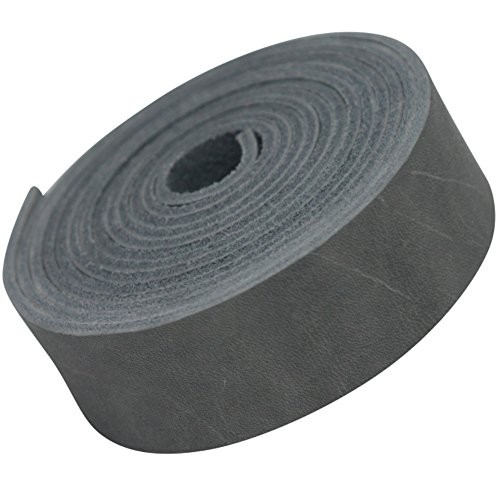 Genuine Top-Grain Leather Strap | 72 1/16 Inch Thick (4-5 oz) Smokey Gray
