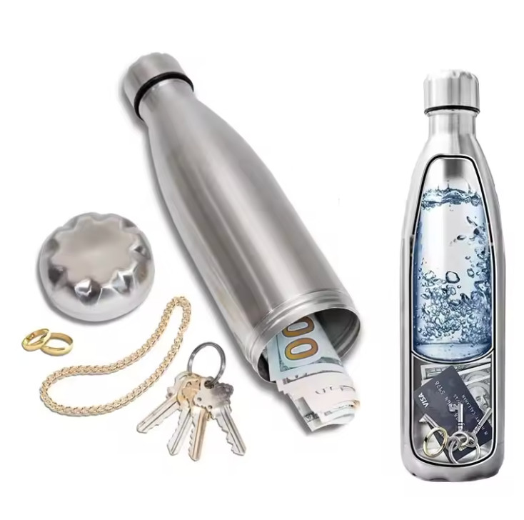 Stainless-Steel Water Bottle with Diversion Bottom