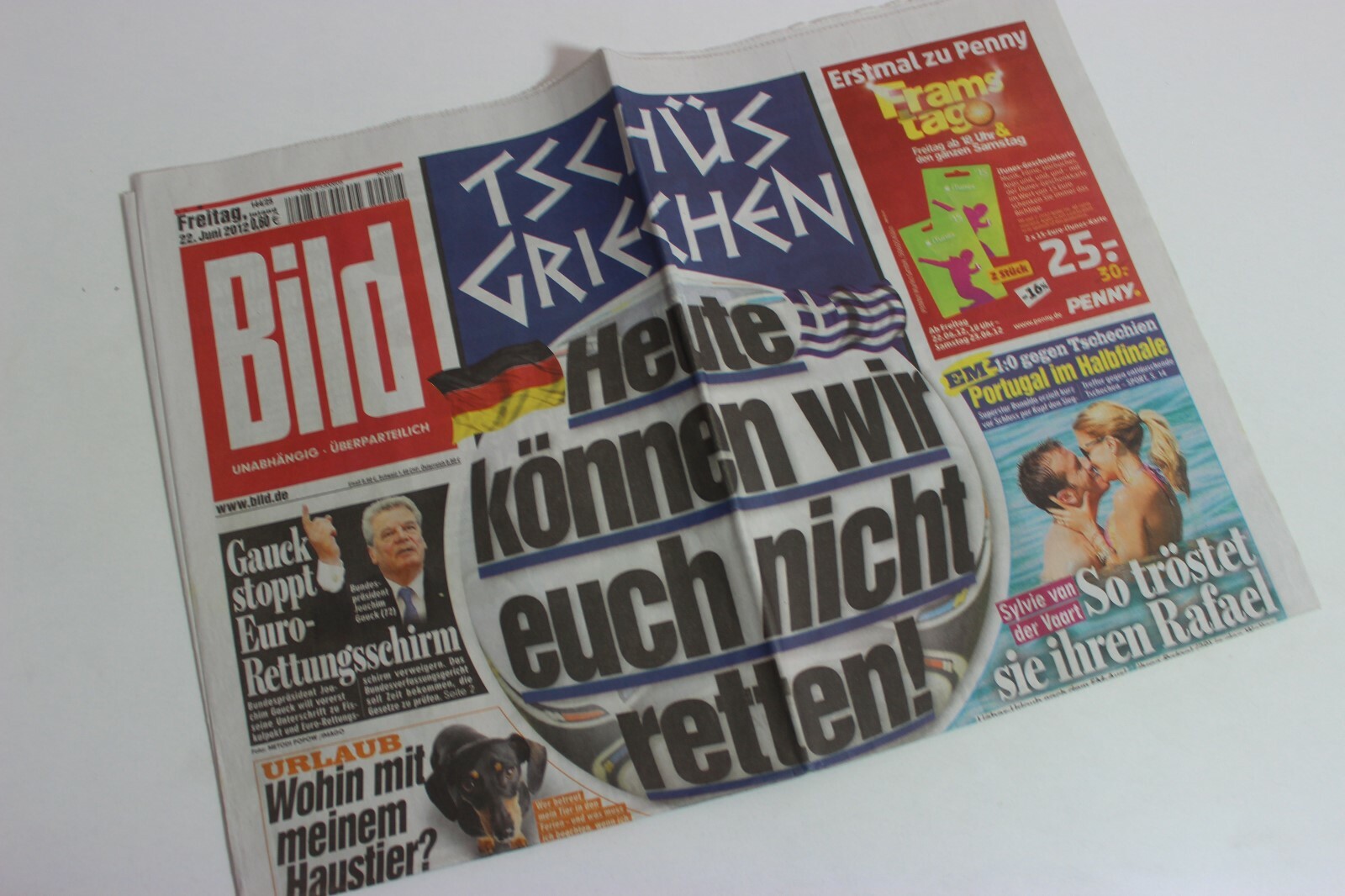 BILDzeitung 22/06/2012 June 22/6/2012 Special Occasion Gift