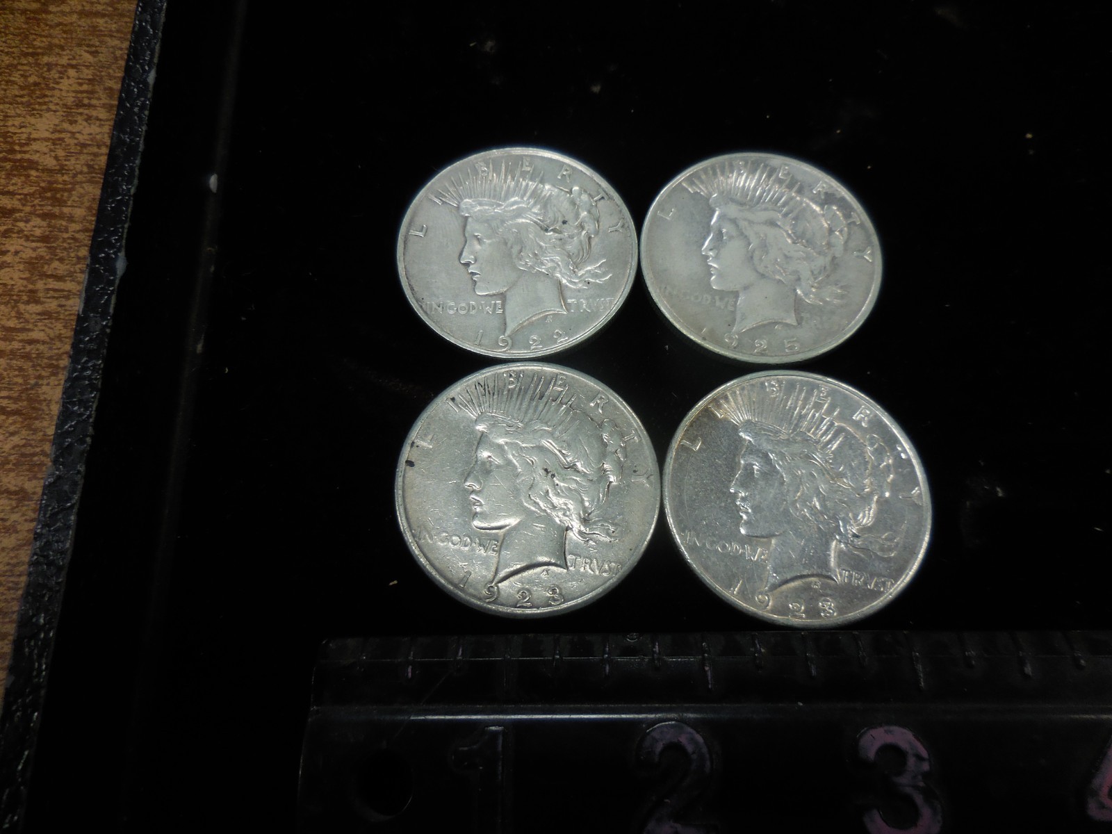 1922P, 1923S, 1923S, & 1925S Peace Dollar Lot of 4