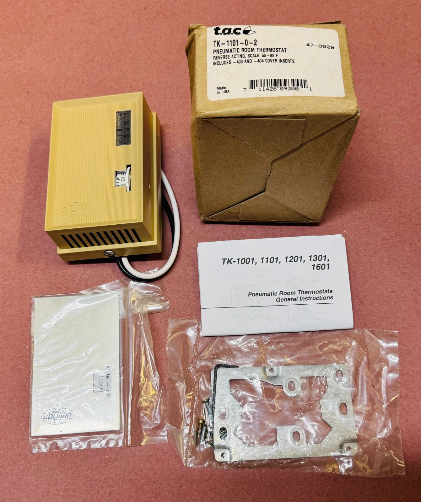 BARBER COLMAN TK 1001-0-2 PNEUMATIC ROOM THERMOSTAT ⭐NEW⭐