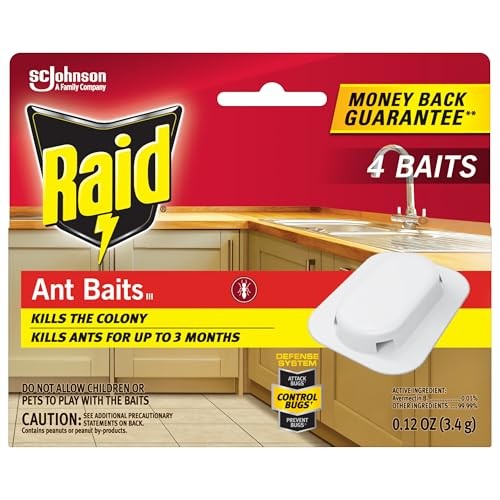 Raid Ant Killer Baits, For Household Use, Kills the Colony, 4 Count, White