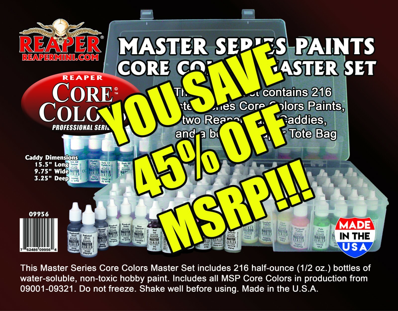 NEW Reaper Master Series Paints Complete Set 216 09956 FREE SHIPPING
