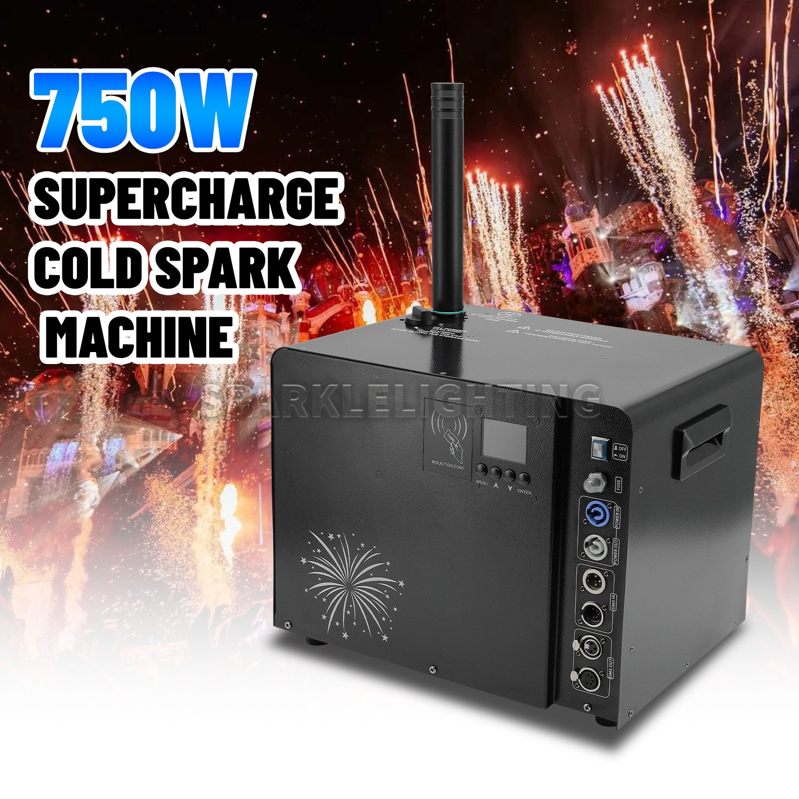 PAIDUN 750W Quick Jet Cold Spark Machine Firework Effect DJ Event Wedding Party