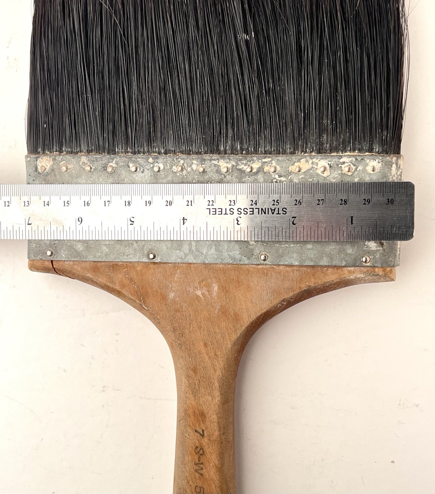 Large VTG Paint Brushes 7" Sherwin Williams 8" Vulcanized Rubber Steampunk Decor