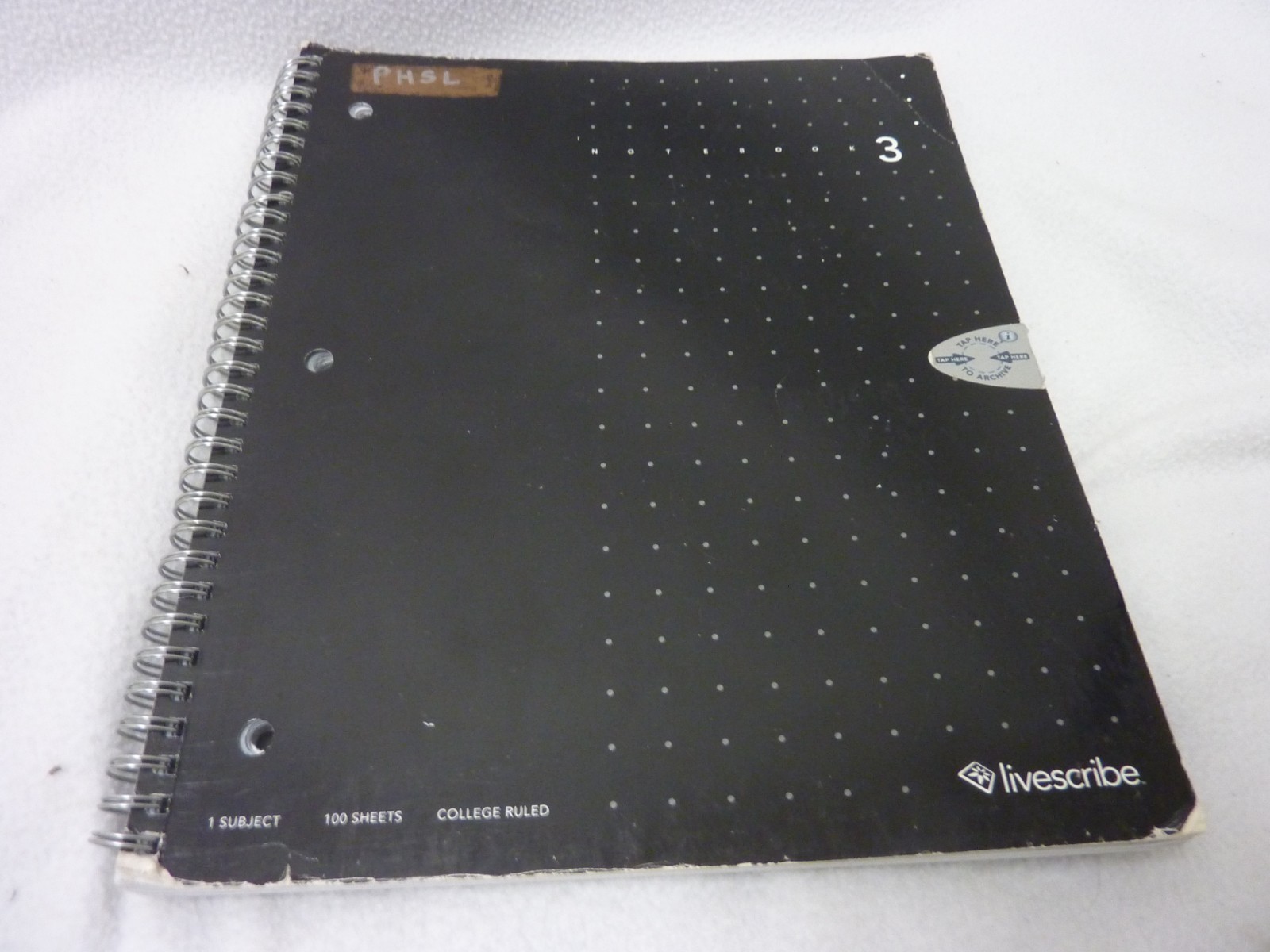 FOUR LIVESCRIBE NOTEBOOKS - COMPLETE PLUS ONE PARTIAL LIVESCRIBE NOTEBOOK