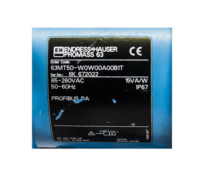 ENDRESS + HAUSER PROMASS 63 63MT50-W0W00A00B1T