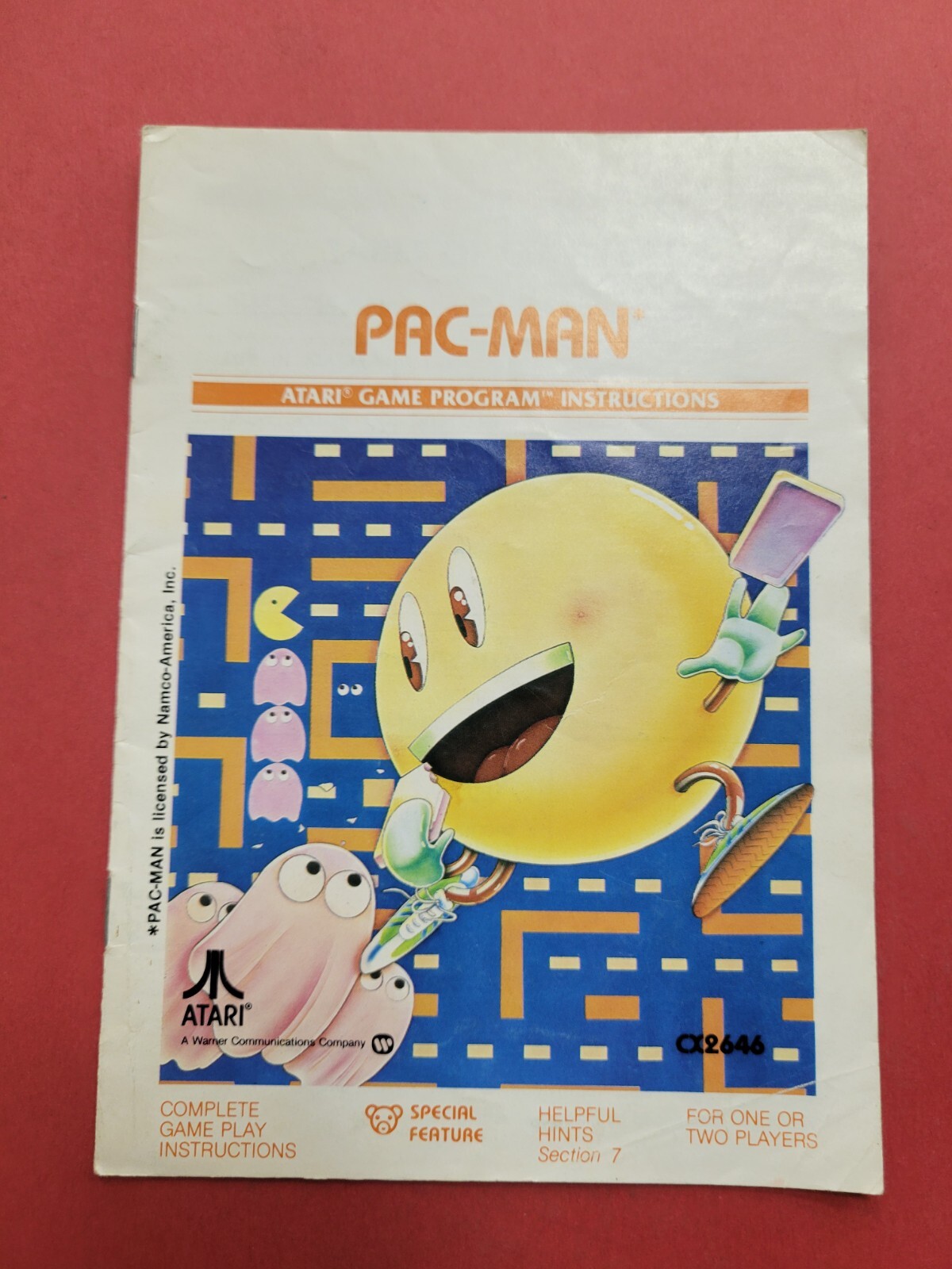 Vintage 1981 Atari Pac-Man Game Program Instructions Booklet