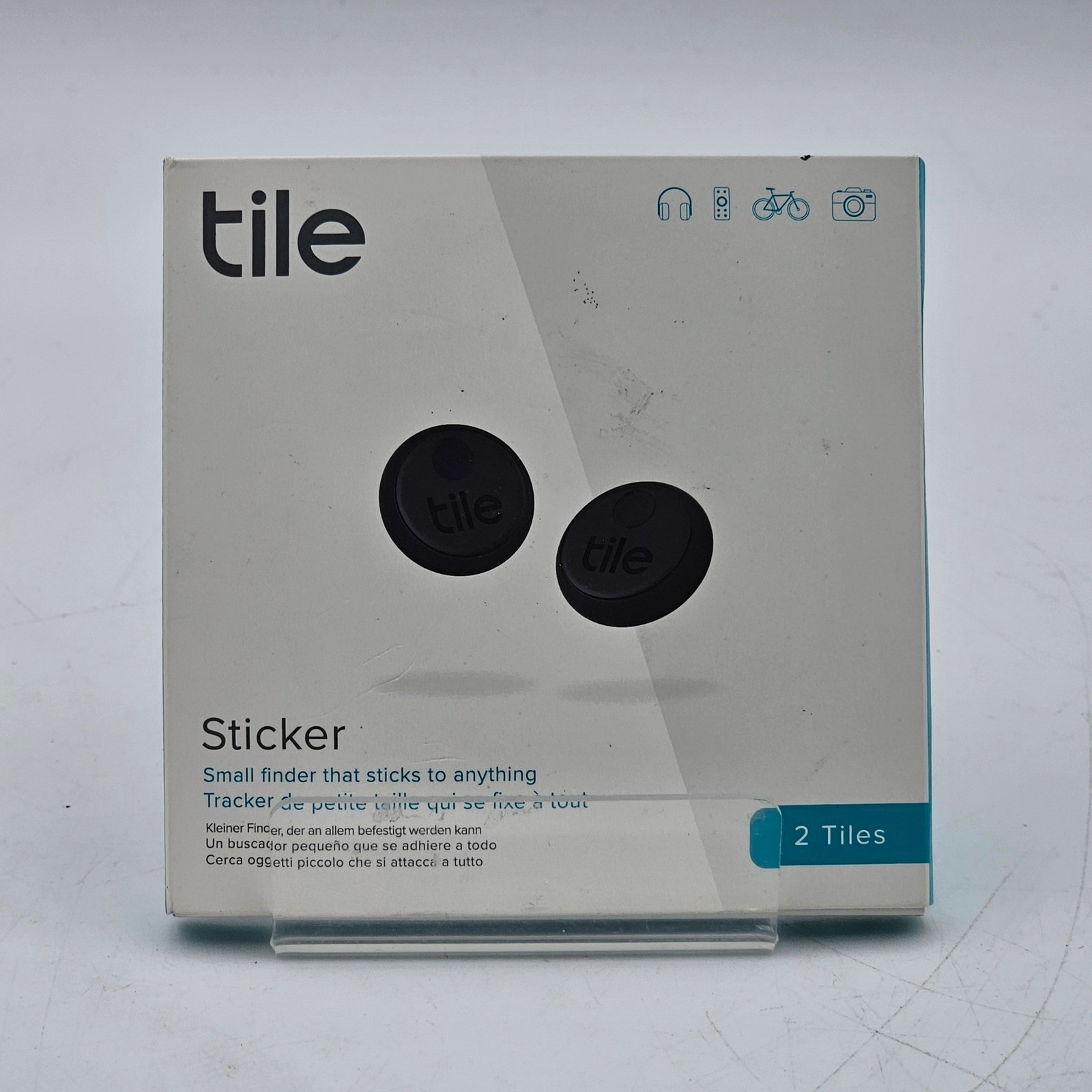 Tile Sticker 2020 2-Pack Black Bluetooth Tracker Waterproof RE-25002 New Sealed
