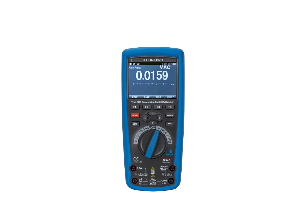 Techni-Pro TNP388 - True RMS Industrial Multimeter with Bluetooth, Data Logging,